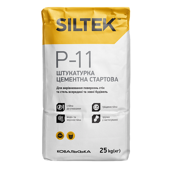 картинка Штукатурка Siltek P-11 цементная стартовая, 25 кг 