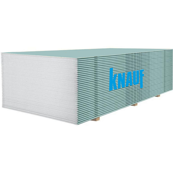 картинка Гипсокартон Knauf 12,5x1200x3000мм влагостойкий 