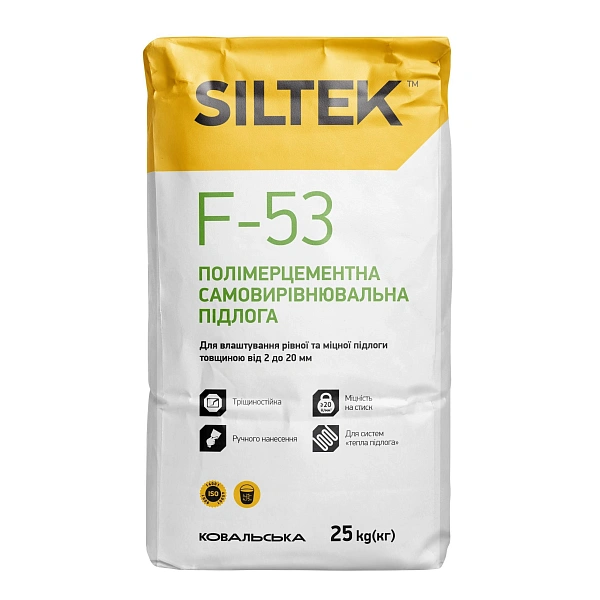 Фото Самовирівнювальна стяжка Siltek F-53, 25 кг