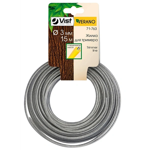 картинка Жилка для триммера 3 мм, круглая с металлическим сердечником, 15 м (71-763) картинка Жилка для триммера 3 мм, круглая с металлическим сердечником, 15 м (71-763)