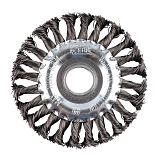 Щетка дисковая из плетеного проволоки Werk 125х22,2 мм, WE107425/7132662 (40393)