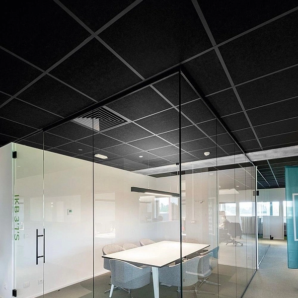 картинка Потолок подвесной Alubest кассетный оцинкованый черный (шагрень) board 600х600мм 