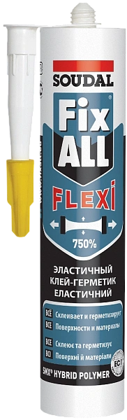 картинка Герметик клей Soudal Fix Аll белый, 290 мл 