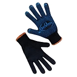 Перчатки трикотажные черные с ПВХ точкой 69621