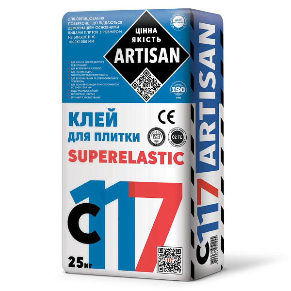 картинка Клей для плитки Artisan С-117 Superelastic, 25 кг 