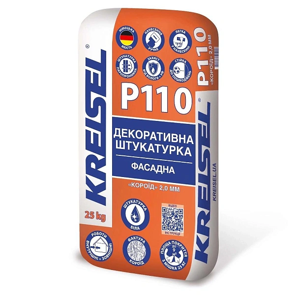 Фото Штукатурка Kreisel EXPERT (P110) декоративна мінеральна короїд, 2,0 мм, 25кг