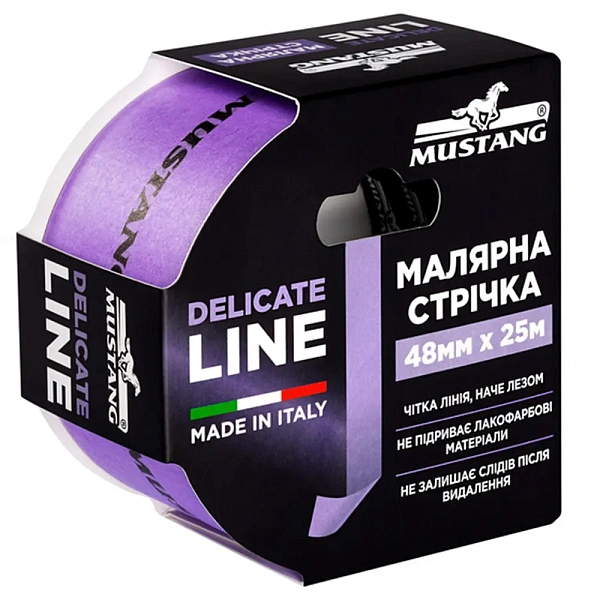 картинка Малярная лента Mustang Delicate 48мм, 25м фиолетовая рисовая 