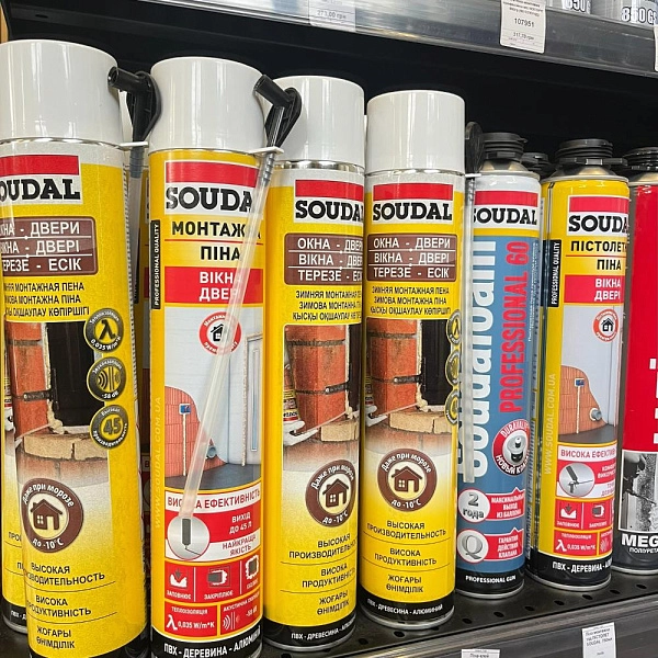 картинка Пена монтажная пистолетная зимняя SOUDAL 750мл картинка Пена монтажная пистолетная зимняя SOUDAL 750мл