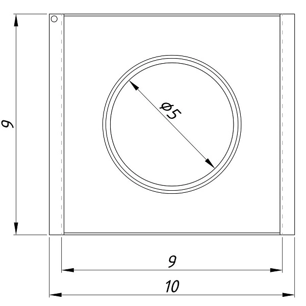 картинка Светильник точечный для Griliato 100 мм (MR16 GU10/5.3) 720110 серый RAL 9006 