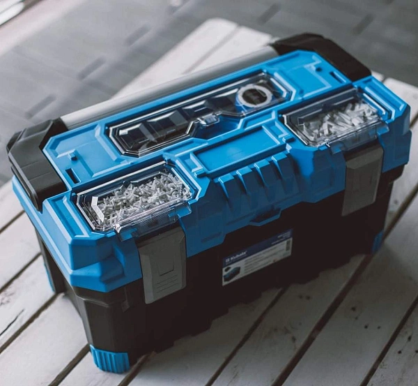 картинка Ящик для инструмента с ручкой Kubala без внутр. перегородки (1545)  картинка Ящик для инструмента с ручкой Kubala без внутр. перегородки (1545)