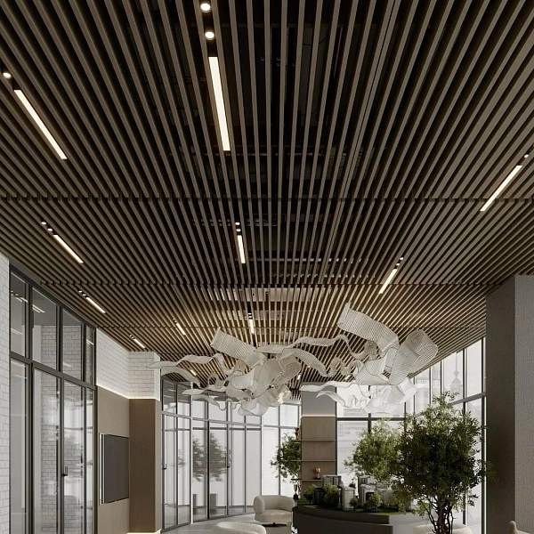 картинка Экранный реечный подвесной потолок Alubest (цена пог. м. рейки) 