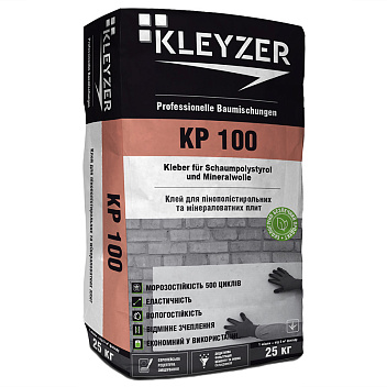 картинка Клей Kleyzer Pro KP-100 для ЭППС и минеральной ваты, 25 кг 