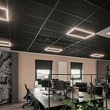 Комплект подвесного потолка №7 — Плита металлическая черная