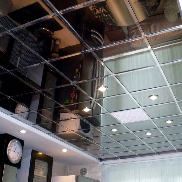 Фото Підвісна стеля Alubest касетна алюмінієва 600х600мм, супер-хром LUX