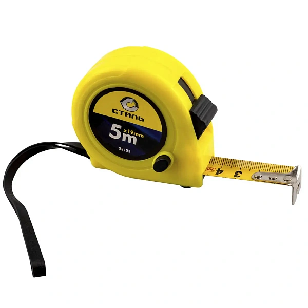 Фото Рулетка Сталь 19 мм, 5м, 38312 (22103)
