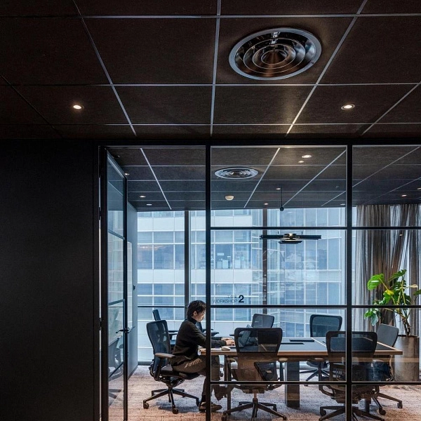 картинка Потолок подвесной Alubest кассетный оцинкованый черный board 600х600мм картинка Потолок подвесной Alubest кассетный оцинкованый черный board 600х600мм