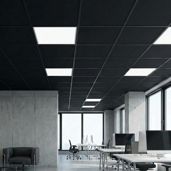 картинка Комплект подвесного потолка №11 — Плита ПВХ черная 