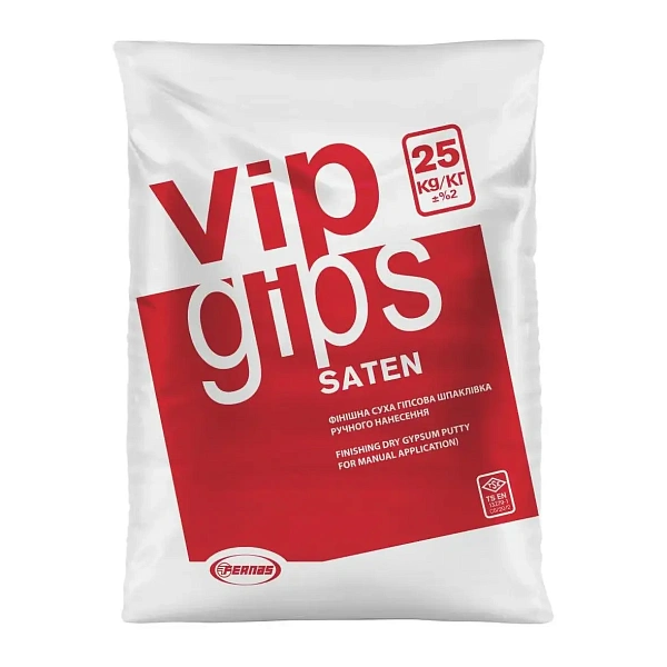 картинка Шпаклевка финишная Satengips VipGips, 25кг 