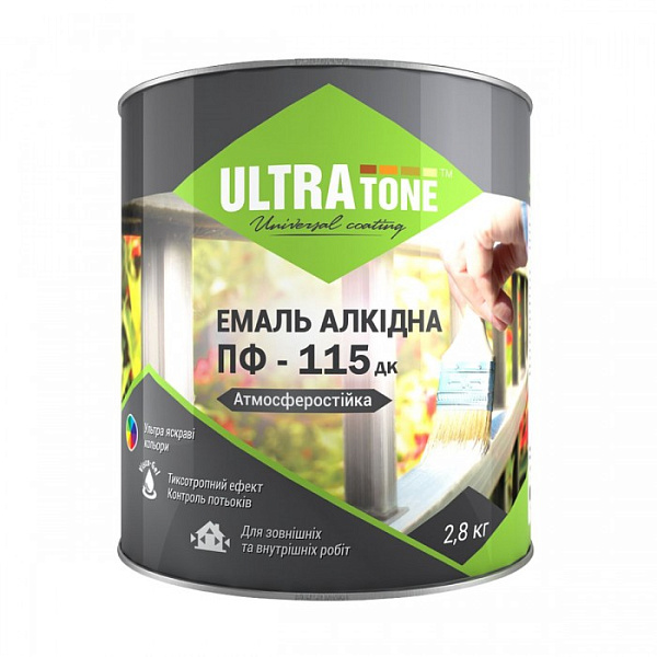 картинка Эмаль алкидная Ultra Tone ПФ-115 серый 2,8 кг 