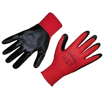 Синтетичні рукавички червоно-чорного кольору з нітриловим покриттям Seven WN-1005 69712, розмір 8