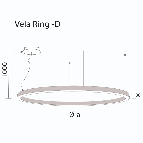 картинка Светодиодный светильник VELA Ring-D 1000 54W 4000K 