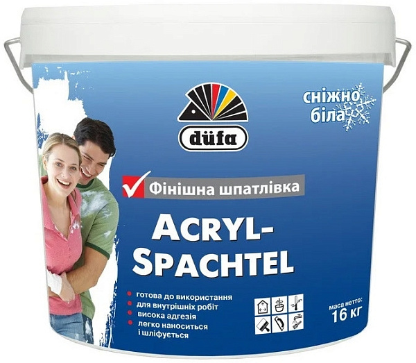 картинка Шпаклевка Dufa Acryl-Spachtel финишная, 16 кг 