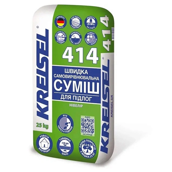 картинка Самовыравнивающаяся смесь Kreisel 414 быстрая 2-80 мм, 20 МПа, 25 кг 