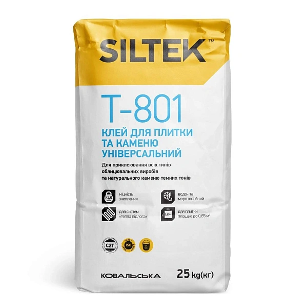 картинка Клей для плитки и камня Siltek T-801, 25 кг 