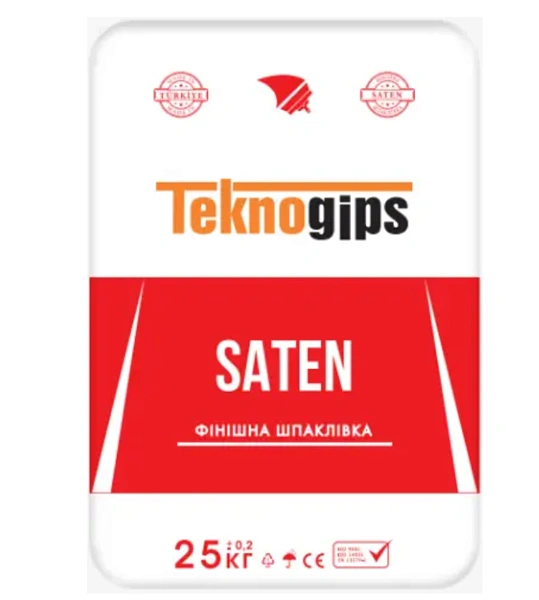 картинка Шпаклевка гипсовая Tekno gips (saten), 25 кг 