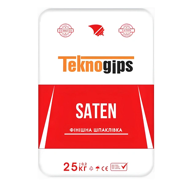 картинка Шпаклевка гипсовая Tekno gips (saten), 25 кг 