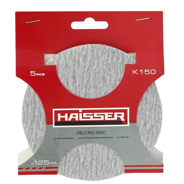 картинка Круг шлифовальный самоклеящийся Haisser 125мм 5шт, 5315314 119698 