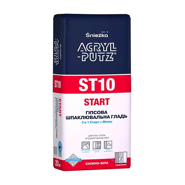 картинка Шпаклевка Sniezka ACRIL-PUTZ ST10 старт+финишная, 20кг картинка Шпаклевка Sniezka ACRIL-PUTZ ST10 старт+финишная, 20кг