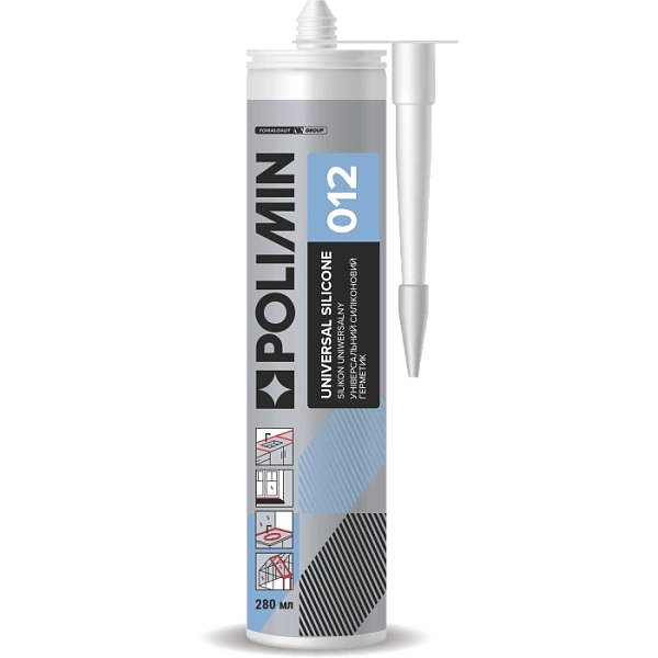 картинка Герметик силиконовый Polimin Silicone прозрачный 280 мл 