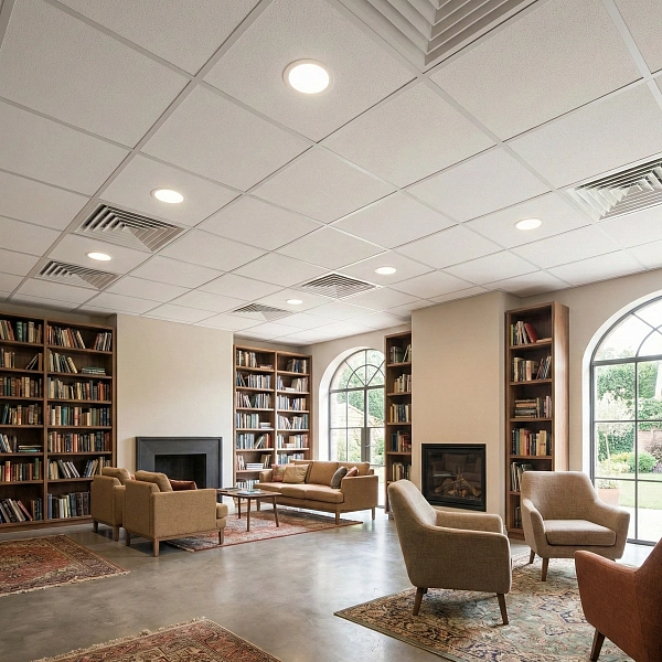 картинка Комплект подвесного потолка №9 — Плита металлическая белая 