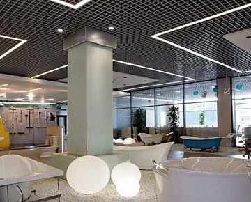 Подвесной потолок Грильято в интерьере Подвесной потолок Грильято в интерьере