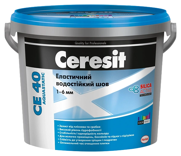 Фото Затирка Ceresit CE 40 Aquastatic природно-білий 2кг