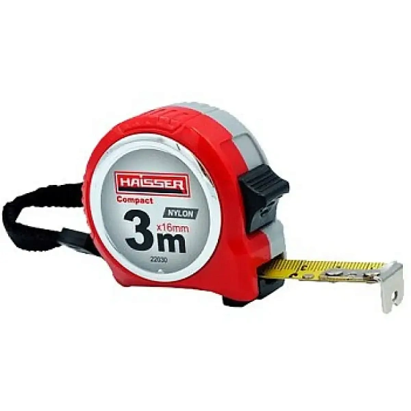 картинка Рулетка Haisser Compact 16мм 3м, 2 стопа 94639 (22030) 