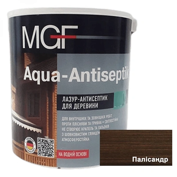 картинка Лазурь-антисептик для дерева MGF палисандр 0.75л 