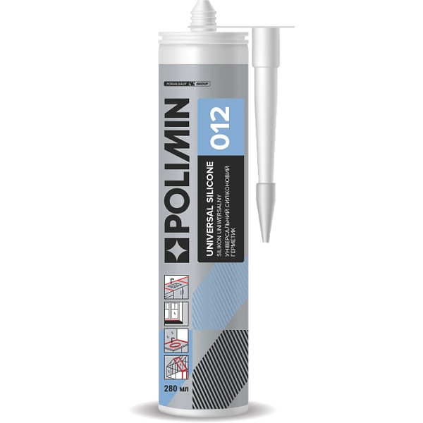 картинка Герметик силиконовый Polimin Silicone прозрачный 280 мл 