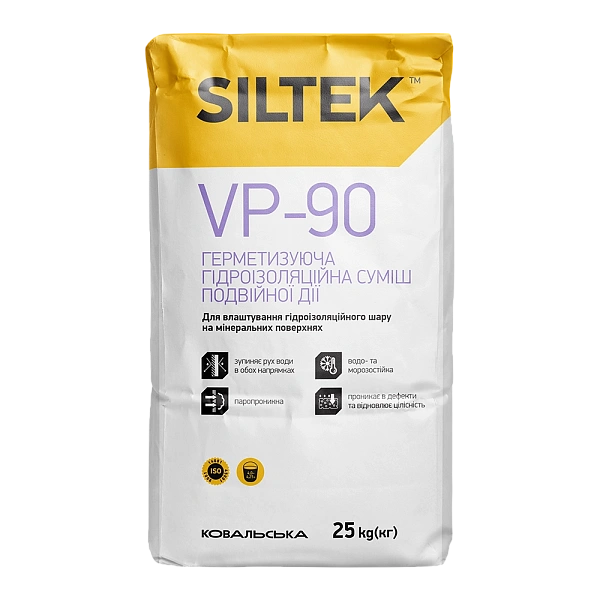 картинка Гидроизоляция двойного действия Siltek VP-90, 25 кг 