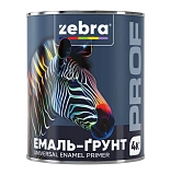 Грунт-эмаль Zebra Prof 090Р 4в1 черная, 2,5 кг
