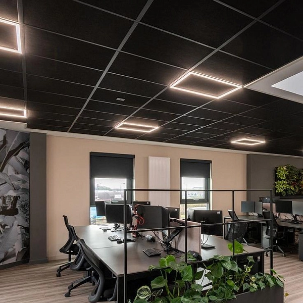 картинка Потолок подвесной Alubest кассетный оцинкованый черный (шагрень) board 600х600мм 