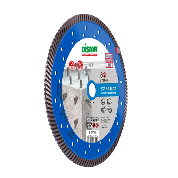 картинка Круг алмазный отрезной Distar Turbo 232x2,5x12x22,23 Extra Max 10115027018 