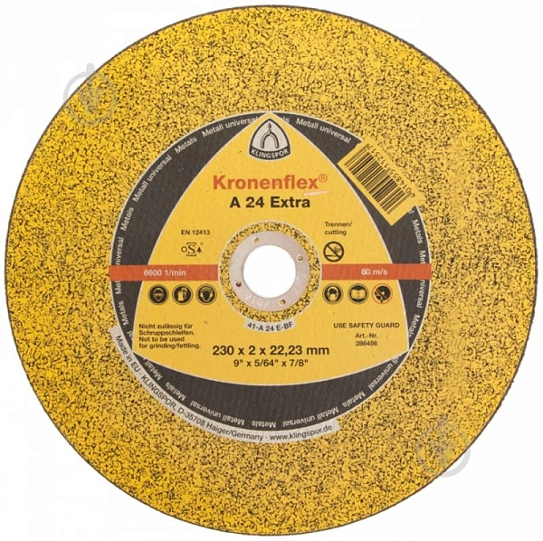 картинка Круг отрезной по металлу Klingspor Extra 230x2,0х22,23 A24 