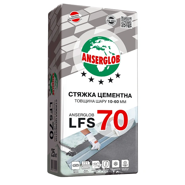 картинка Стяжка для пола Anserglob LFS 70, 25 кг 