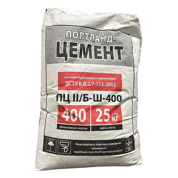 картинка Цемент М-400, ПЦ ІІ Б-Ш, 25кг 