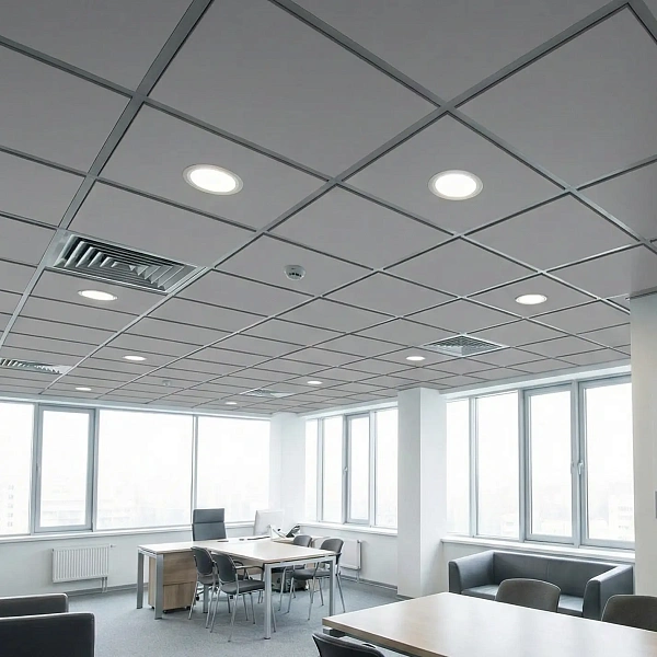 картинка Комплект подвесного потолка №8 — Плита металлическая серая 