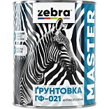 Грунтовка Zebra ГФ-021 серая, 2,6кг