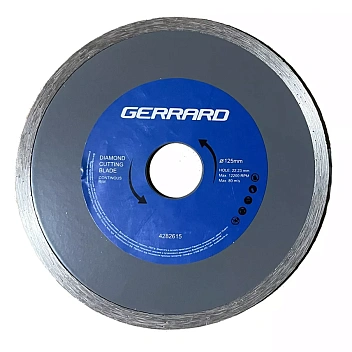 картинка Диск алмазный по плитке Gerrard 125x5.5x22.23мм 4282615 (128607) 